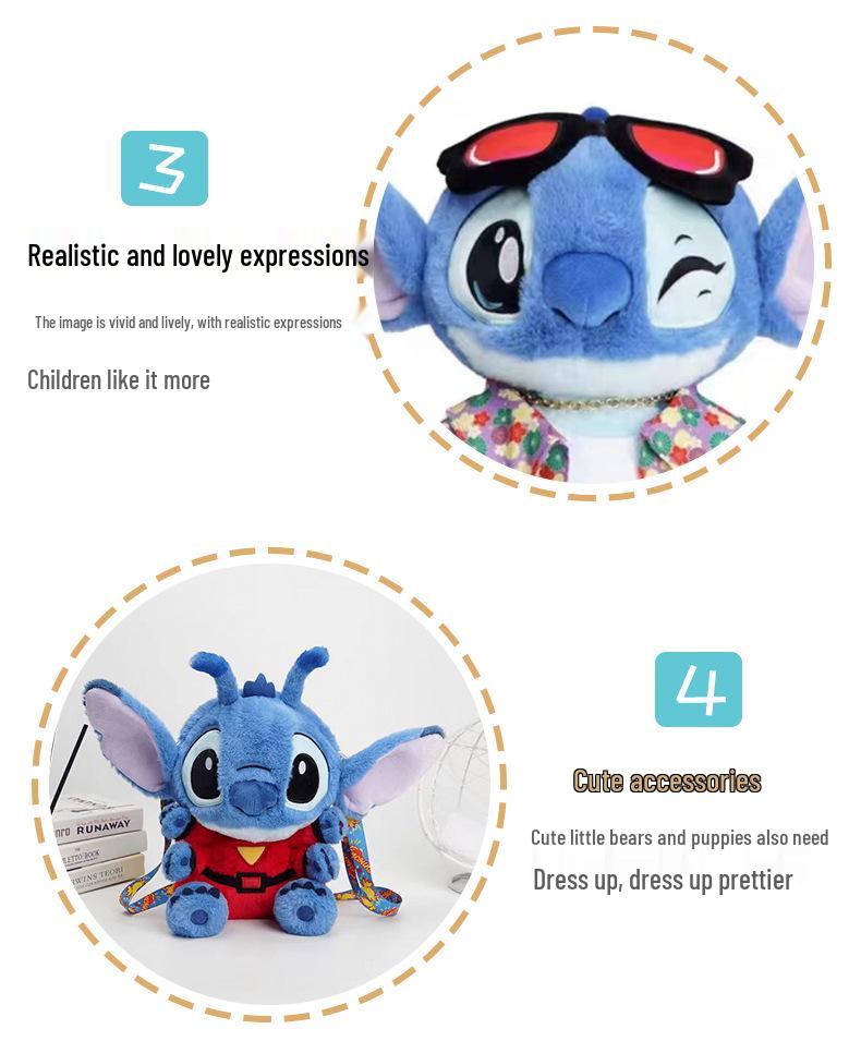 Disney Stitch Plush Toy - Adorable Backpack Pendant Doll