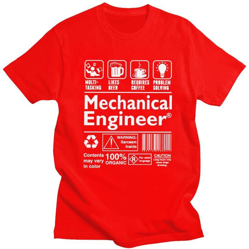 Custom Mechanical Engineer T Shirts Men 100 Cotton Tees Tshirts ShortSleeve Tshirt