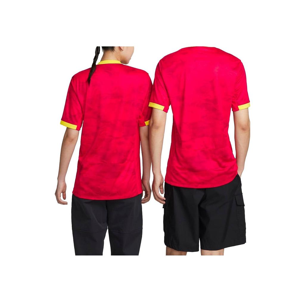 Nike 2023 Weltcup-Serie Schnelltrocknendes Atmungsaktives Kurzarm-Fußballtrikot, Fan-Edition, Heimtrikot, China-Team Unisex-Oberteile Rot DR3974-687