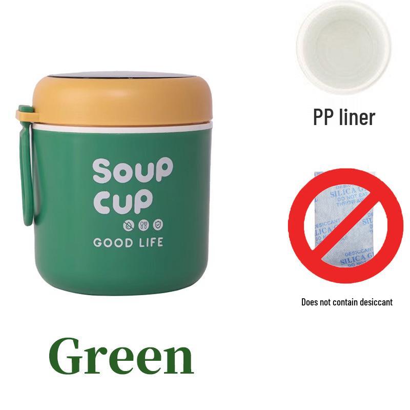 Creative Stainless Steel Insulated Soup and Cereal Cup - Portable Mini Meal Replacement Pot for Office Workers