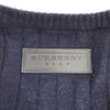 Burberry Made In Japan Sanyo Shokai Wool Blend Golf Long Sleeve V Neck Sweater Men's Used