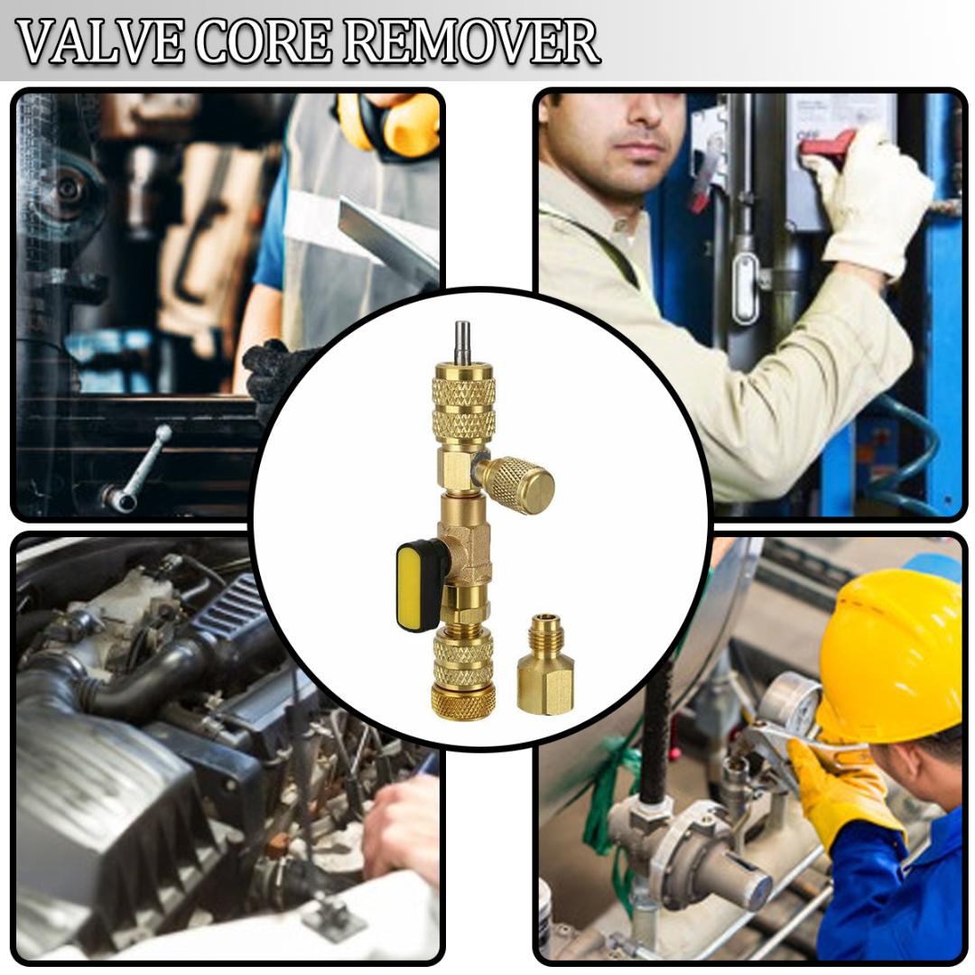 

PDTO Новый инструмент для установки сердечника клапана HVAC, двойной размер SAE с гайкой порта 1/4 и 5/16