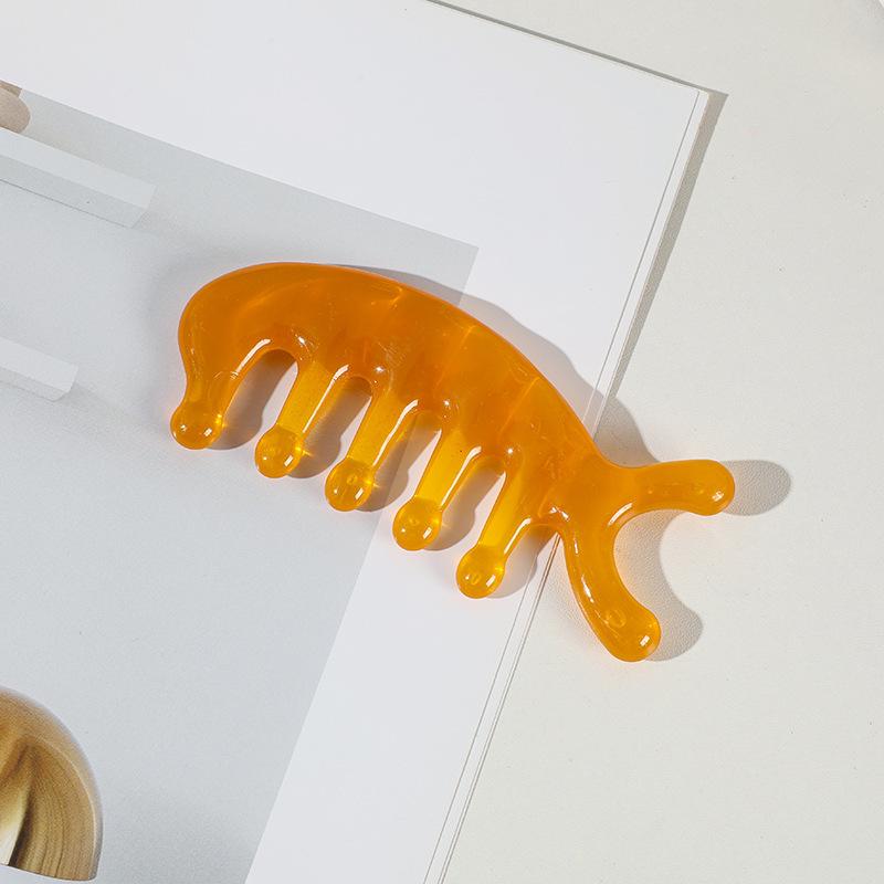 Resin Massage Scalp Comb Hair Brush Massage Comb Scalp Meridian Comb For Stress Relief