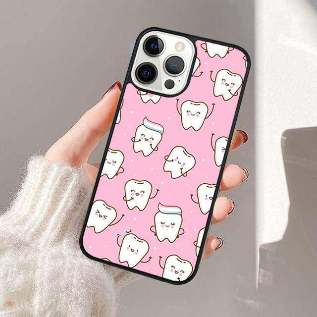 Dentist Tooth Pattern Phone Case For Apple iPhone 17 Air Pro Max Plus Coque For iPhone 17 Air 14 15 16 13 12 Max Cover
