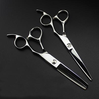 Professionelle Haarschere aus Stahl, 6 Zoll, silberfarben, zum Ausdünnen, für Friseure, zum Schneiden von Haaren