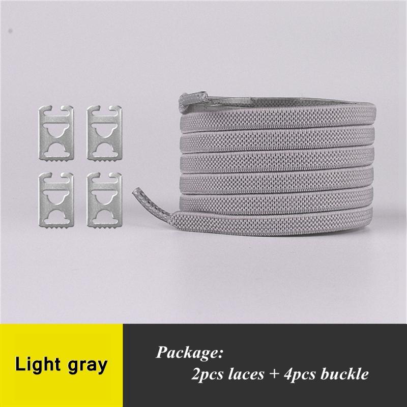 No Tie Shoelaces with Elastic and Stainless Steel Anchors Flat Shoe Laces For Sneakers Tieless Shoelace For All Adult Kid Shoes