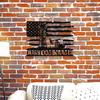 Custom Metal Wall Art US Flag Oil Rig Design Gift for Oilfield Enthusiasts