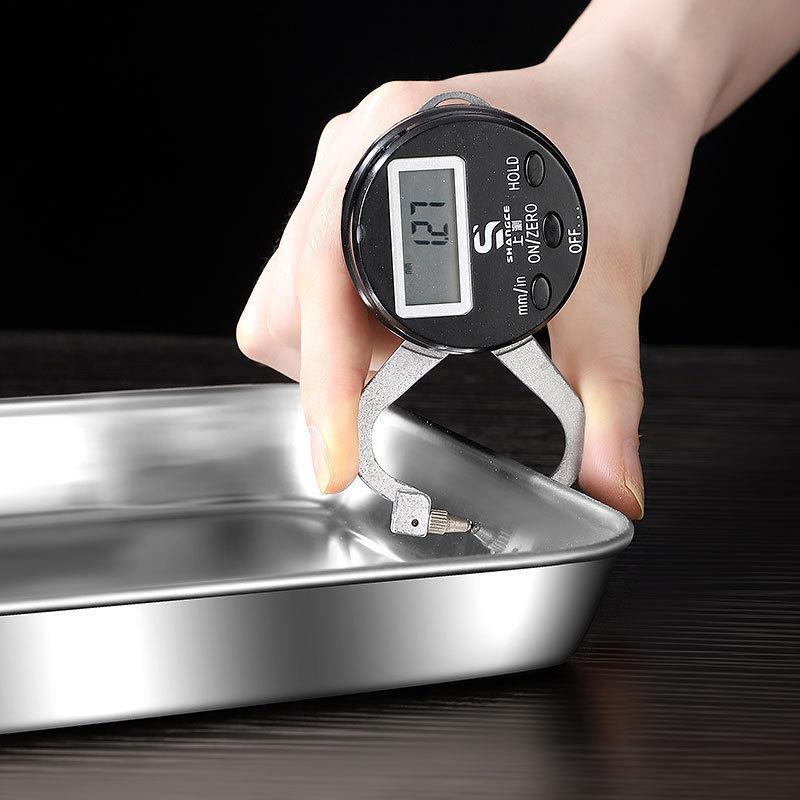 1-5 Pieza Hogar Acero Inoxidable Plato para Fideos Vermicelli Engrosado Rectangular Fondo Plano Plato para Liangpi Plato para Barbacoa Bandeja Médica Dental