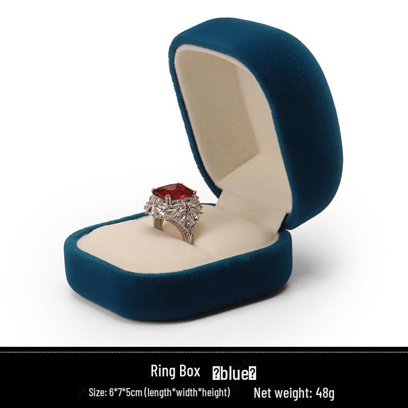 

Бархатная шкатулка с закругленными углами для колец, серег, подвесок, браслетов и ожерелий. Rounded Corner Velvet Jewelry Box