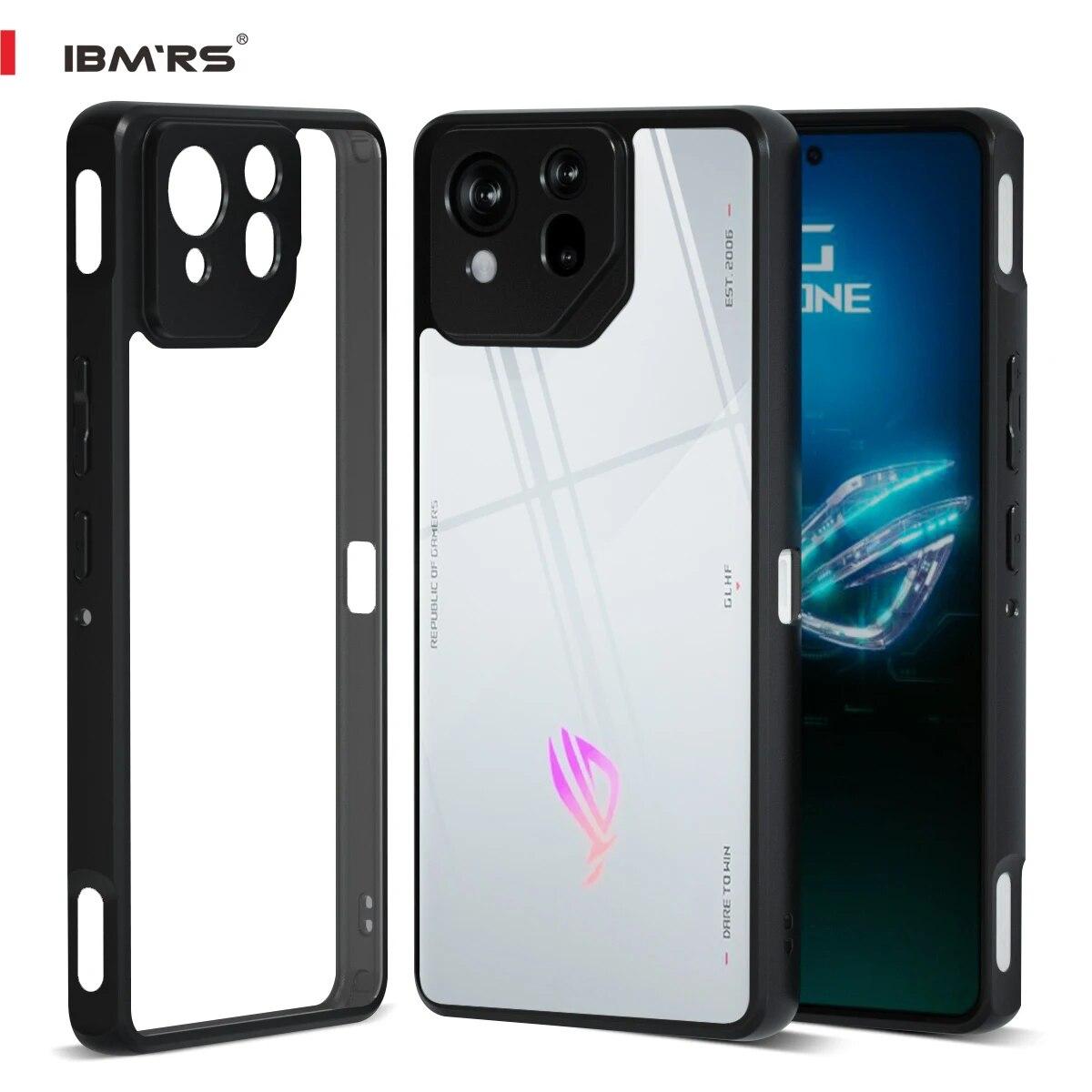 

(В комплекте ремешок на запястье)Чехол IBMRS для Asus ROG Phone 8/8Pro, камуфляжный прозрачный жесткий чехол с защитой от ударов и улучшенной тонкостью transparent прозрачный