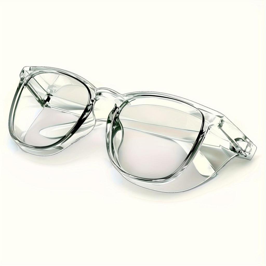 1 Pair Stylish Safety Glasses Clear Anti-Fog Anti-Scratch Anti-blue Protective Glasses For Men And Women Eyewear Accessories