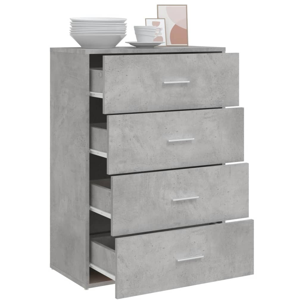 Vidaxl Szafka, Szarość Betonu, 60X31X84 Cm, Materiał Drewnopochodny