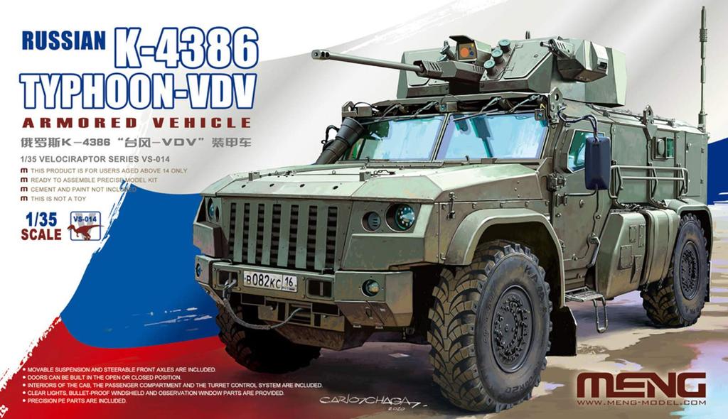 Meng Model Russian Army Wheeled Armored Vehicle Typhoon VDV Plastic Model MVS014 1/35 K-4386