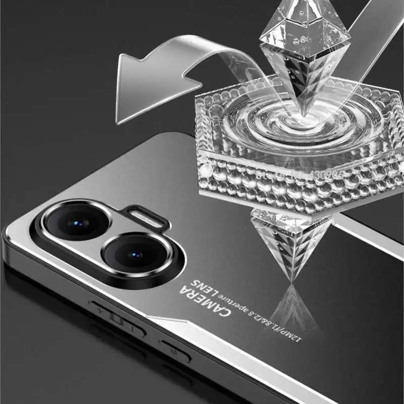 Blade Style Metal Texture Alloy Shockproof Business Case for Xiaomi POCO X8 Pro Max X7 X6 X5 X4 GT M8 M6 M5s F8 Ultra F7 F6 F5 C85 C75 Series Cover
