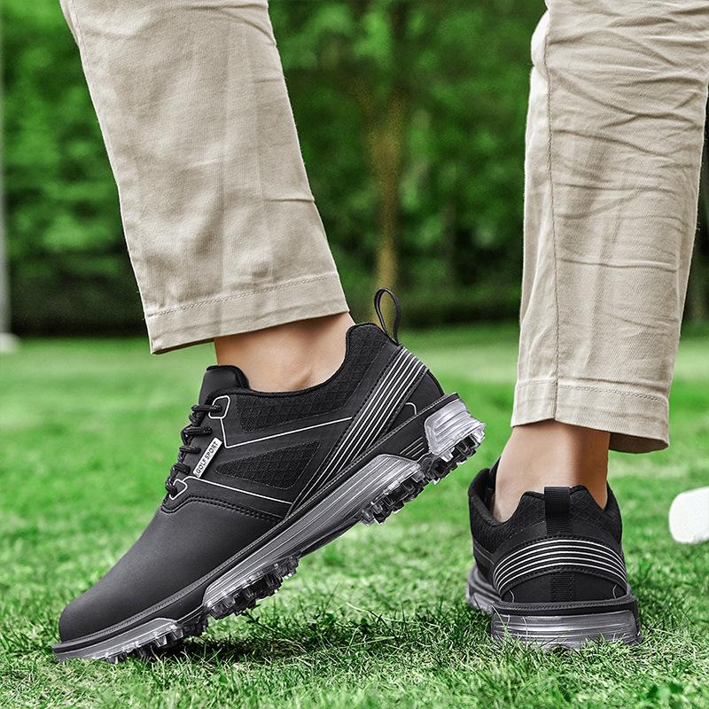 Autumn and Winter New Men's Golf Shoes Low-top Casual Shoes Thick-soled Sports Men's Shoes with Nails Outdoor Men's Shoes Trendy Shoes
