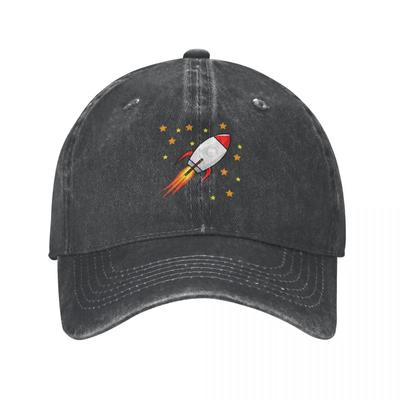 Cute Rocket Ship In Space Baseball Cap Military Cap Man Fluffy Hat Women Caps Men'S