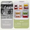 Fruit Storage Containers Fresh Food Containers Fridge Clear Fruit Organizer Refrigerator Multifunctional Meal Prep Lunch Box