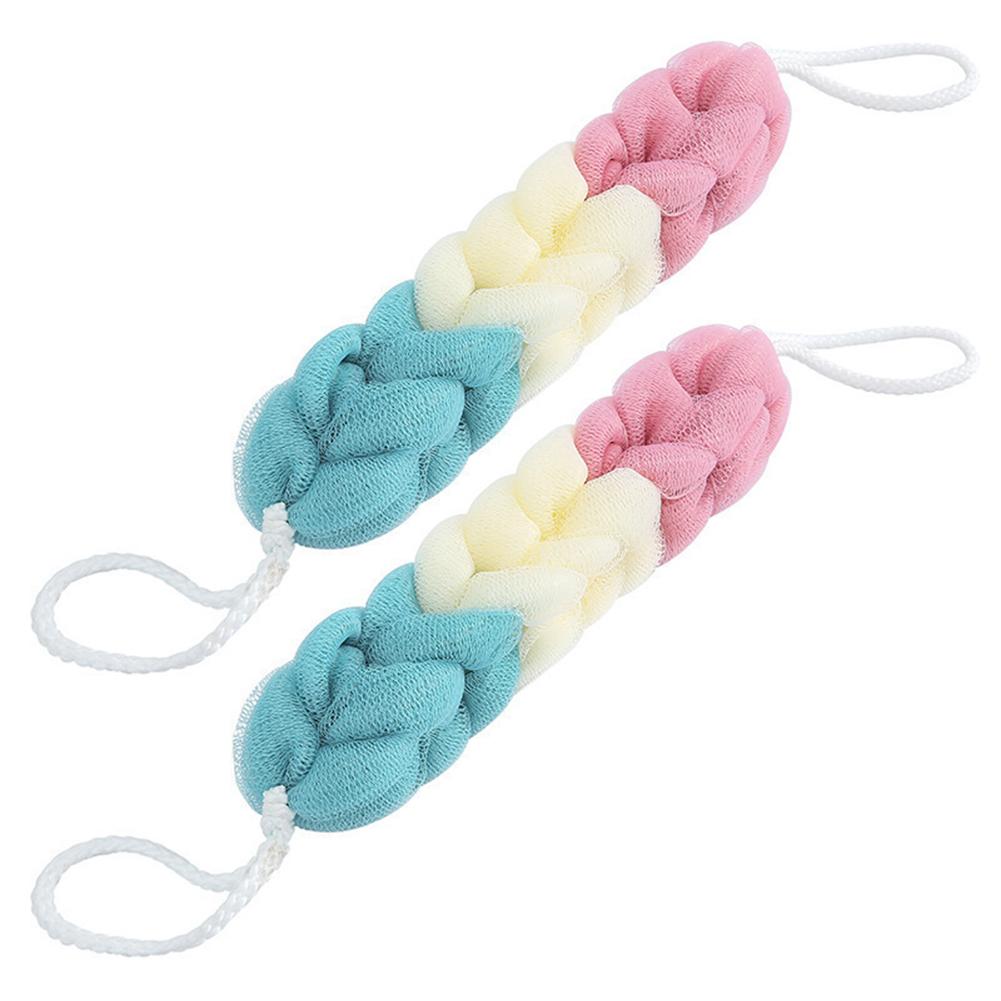 2Pcs Bath Strip Long Bath Loofahs Stretchable Mesh Exfoliating Loofah Back Scrubber Adult Bath Towel With Back Bath Towel