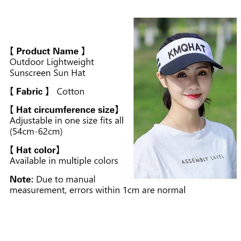 Tennis Golf Running Adjustable Casual Breathable Sun Hat Sports Visor Beach Hat Baseball Cap
