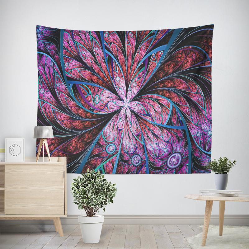 Hippie Mandala Wandteppiche Indien Böhmisch Psychedelisch Bettwäsche Dekor Wandteppich Ästhetisch Vintage Wandteppich Kunstteppich Tapiz
