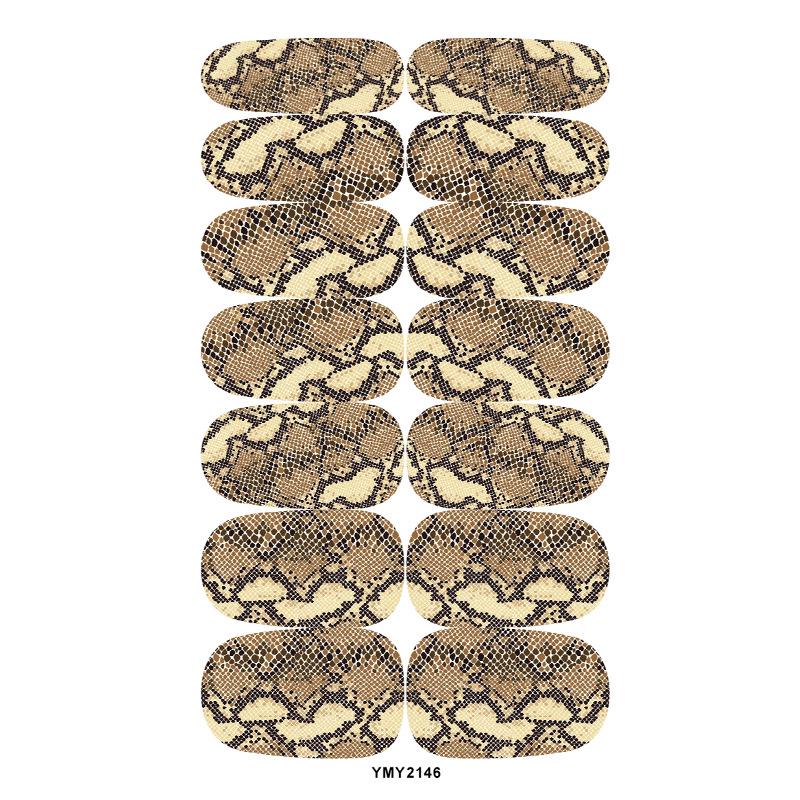 Snake Pattern Waterproof Nail Stickers, European & American Style, Long-Lasting Decals (YMY2141-2151)