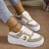 INS Korean Style White Shoes for Women  Spring New Student Easy to Match Sports Board Shoes for Women Street Shooting Internet-Famous Casual Shoes