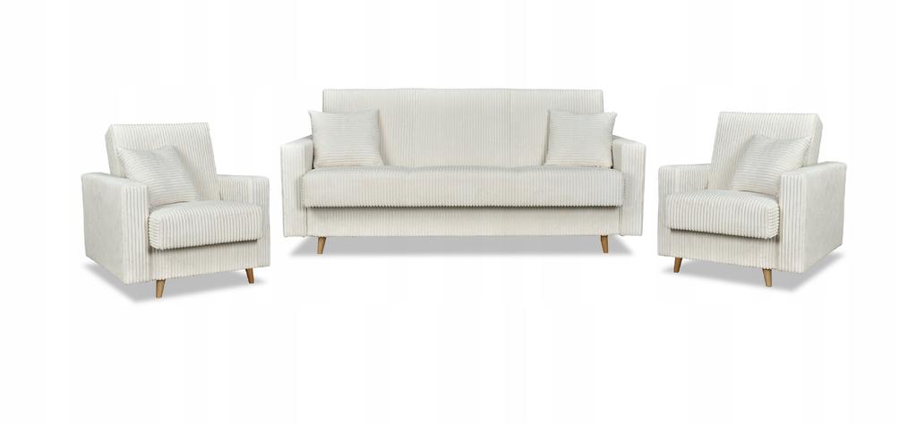 Zestaw mebli wypoczynkowy Rene wersalka kanapa fotele Bonell Family Meble