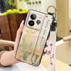 Wristband Anti-knock Phone Case For Realme GT7 Pro Kickstand Fashion Design Back Cover Phone Holder Waterproof Flower