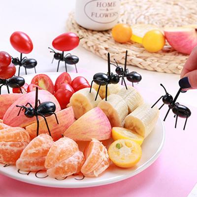 12Pcs Fruit Fork Cartoon Ant-Shaped Fruit Fork Safe Durable Reusable Dessert Fork