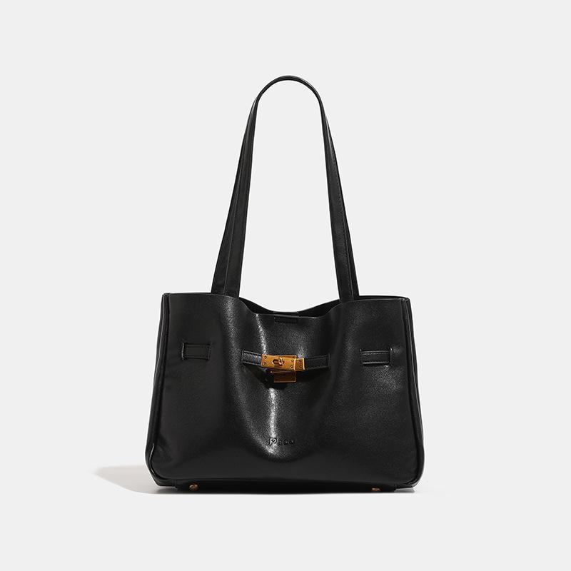 

Сумка на плечо большой вместимости, сумка подмышку, сумка-тоут, нишевый дизайн высокого класса, женская сумка из мягкой кожи, повседневная, модная и универсальная One Size