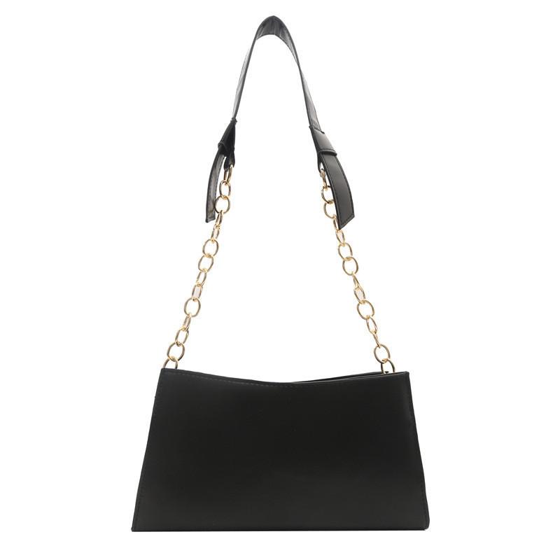 

Trendy Urban Style Small Square Pu Shoulder Bag With Chain For Casual Outfits чёрный