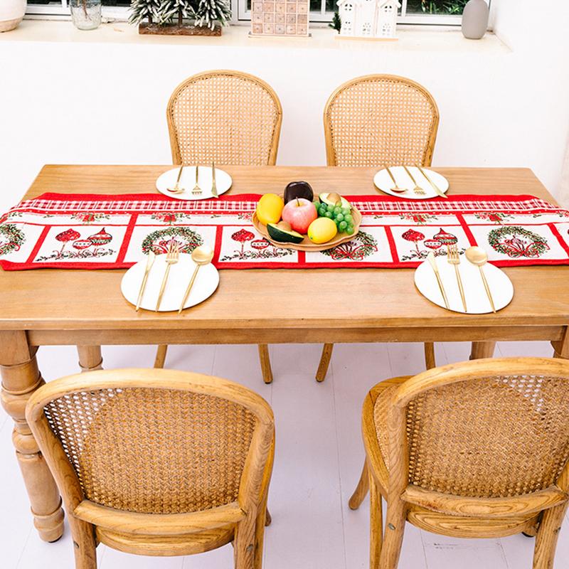 Christmas Decorations Table Flags Fashion Fabric Christmas Table Desktop Decorative Tablecloth Christmas Ornament