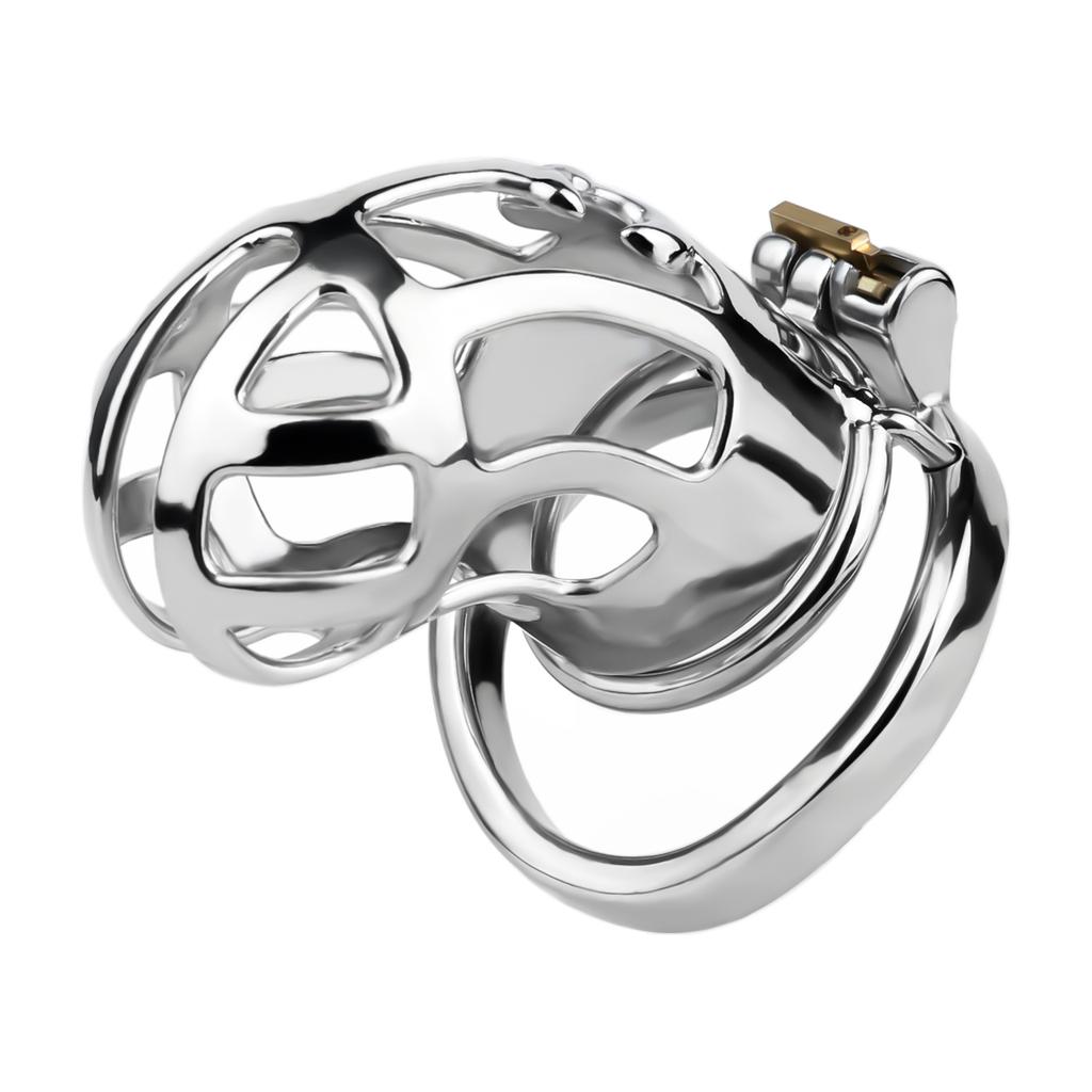 LEZEE Hollow Out Cock Cages Male Chastity Cage With Urethral Hole Metal Penis Lock Bondage Chastity Lock Sex Toys For Men