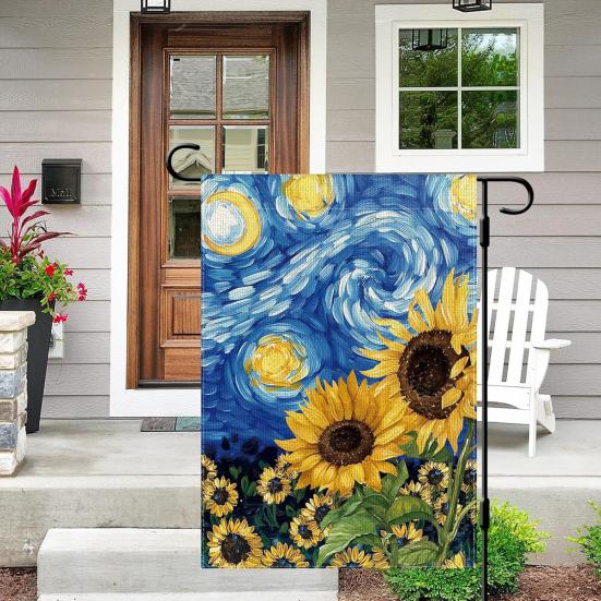 Hello Spring Floral Garden Flag 12x18 Inch Double Sided Colorful Flowers