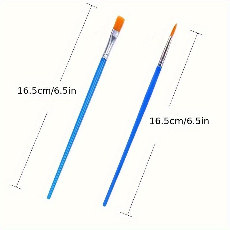 10-teiliges Malpinsel-Set, Kunstpinsel, rund, flaches Haar, Nylonhaar, Malerstift für Öl, Acryl, Aquarell, Schule, Kunstbedarf