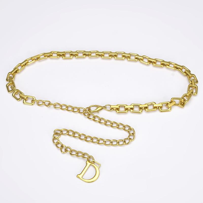 

Металлическая поясная цепочка Xiaoxiangfeng Аксессуары Новое платье высокого класса, Костюм, Тонкий ремень, Женский универсальный стиль Ins