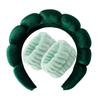 Vintage Velvet Cloud Hair Hoop for Women Girls Sponge Headband Wash Face Wristband Set Spa Bathroom Accessories