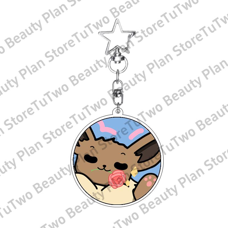 Girly Heart Acrylic Anime Sylveon Espeon Glaceon Eevee Cartoon Keychain Key Chains Keyrings Jewelry Fans Gifts Accessories Toys