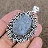 Pyrite Druzy Gemstone Handmade 925 Sterling Silver Jewelry Pendant 2.48" KKG-730