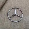 C200 E200 For Mercedes Benz 90mm ABS Chrome Black Logo Mercedes Emblem Rear Star Badge For Mercedes Benz W203 W206 W212 X253 W16