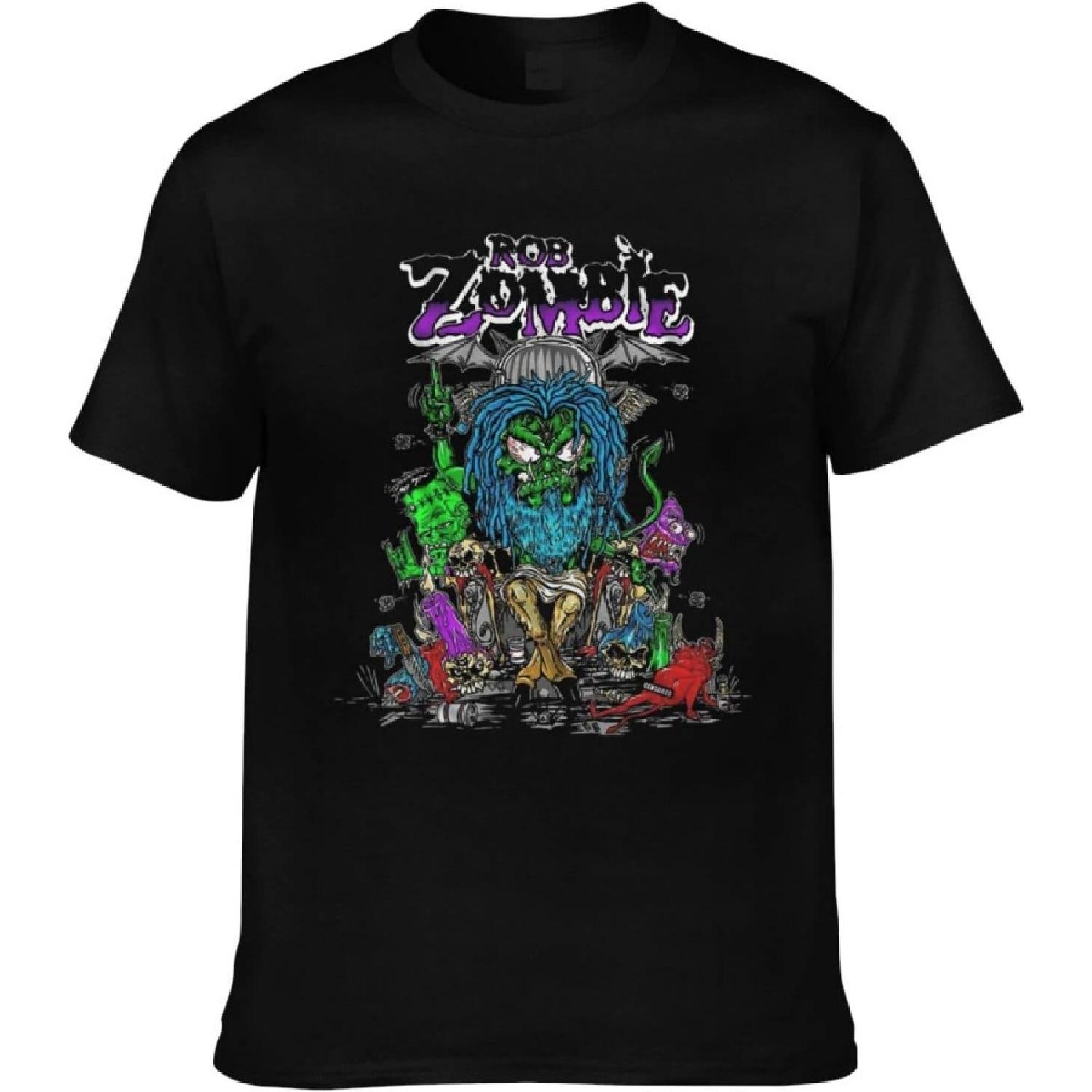 BSlocator Rob Zombie Mens Tech Short-Sleeve Crewneck Gym T-Shirts Tech Stretch(1) S