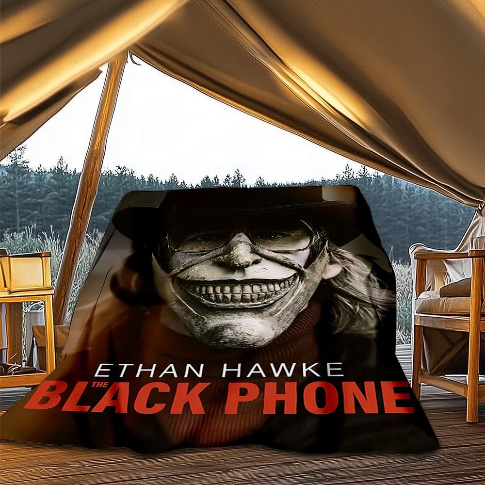 1pc The Black Phone Outdoor Flannel Blanket Gift For Boys Girls Adults, Family Friends