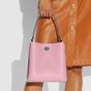 Coach Charlie 21 Signature Logo Charm Pebble Leather Bucket Bag Women bags Pink 89102-V5PTP