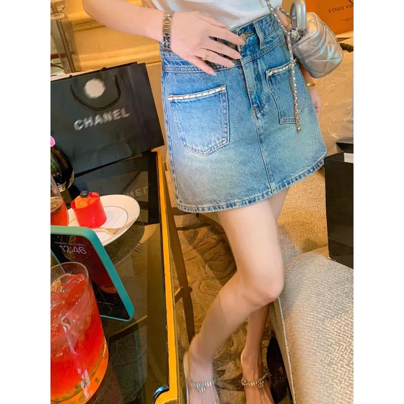 Women s High-Waist A-Line Denim Mini Skirt S
