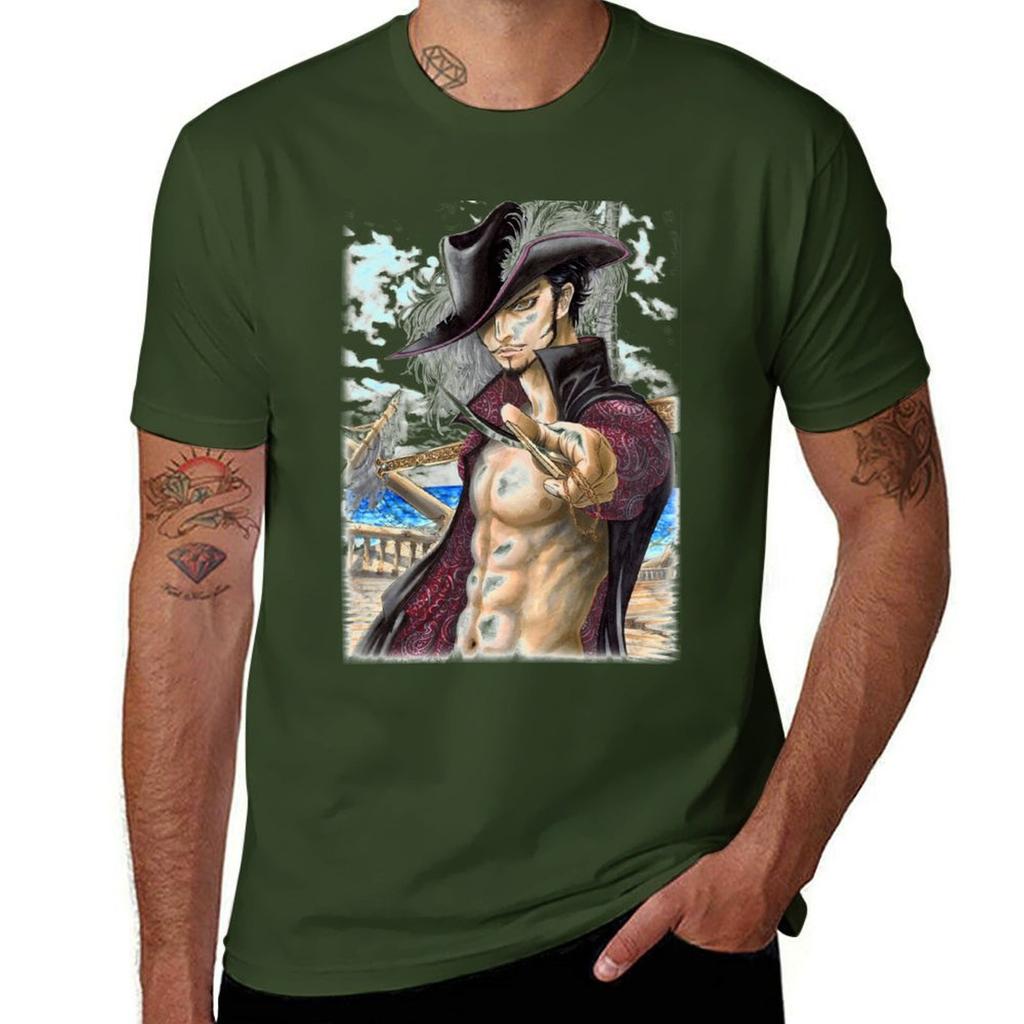Dracule Mihawk Tshirt Aesthetic clothing graphics sublime Short sleeve tee mens graphic tshirts anime