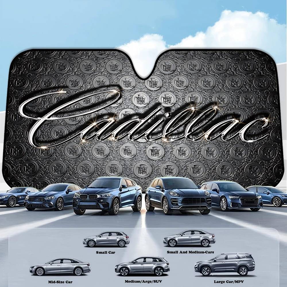 ctwzlm1 C-Cadillac Car Car Sun Shade Front Window Sunshade For Most Sedans SUV Blocks Max Uv Rays Keep Your Vehicle Cool