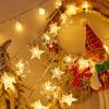 LED Snowflake Light String USB Fairy Pendants Garland Wedding Outdoor Garden Indoor Living Room New Year Christmas Decoration