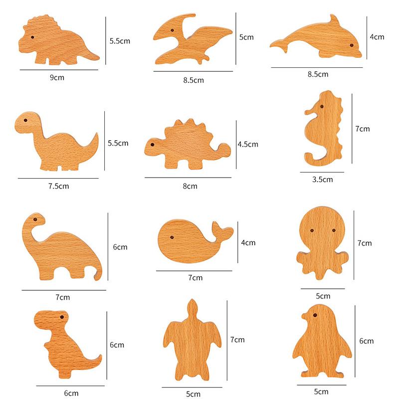 Schranktürgriff Kinderzimmer Kreativ Niedlich Dinosaurier Einzigartig Holz Tier Schubladenknöpfe Schlafzimmer Dekorative Schublade