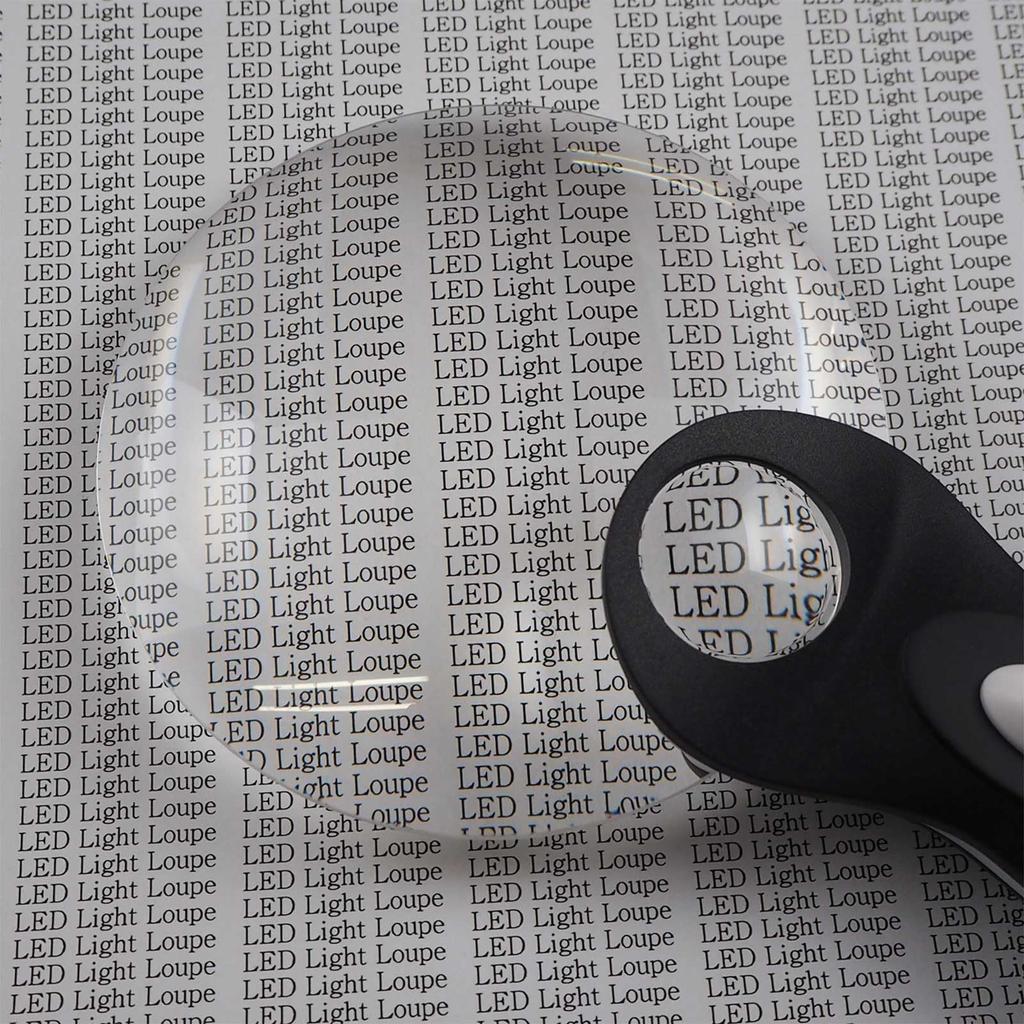 Nissiniryouki Magnifying Glass with Large LED 3x Perfect for Precision Tabletop 970012 Easy-to-Read Text, Lens, Light, Easy-Grip Shape, Stylish, Cute,