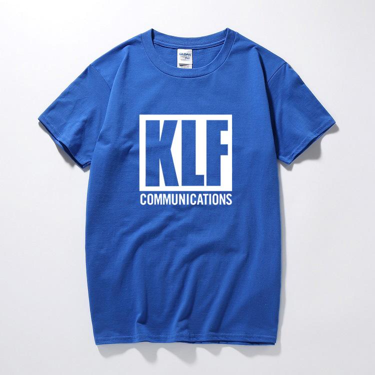 The Klf Communications Letter Printed Unisexs Unisex T Shirt Tshirt 2024 New Short Sleeve O Neck Cotton Tshirt Tee Camisetas Hombre